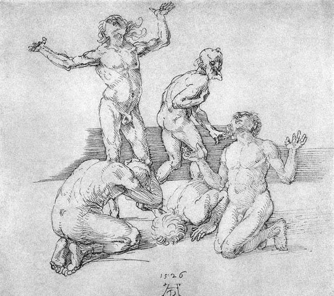 Albrecht Durer Five Male Nudes China oil painting art